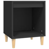 NNEVL Bedside Cabinet Black 40x35x50 cm Engineered Wood