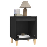 NNEVL Bedside Cabinet Black 40x35x50 cm Engineered Wood