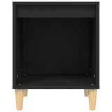 NNEVL Bedside Cabinet Black 40x35x50 cm Engineered Wood