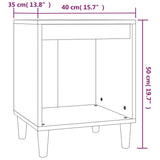 NNEVL Bedside Cabinets 2 pcs Black 40x35x50 cm