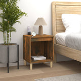 NNEVL Bedside Cabinet Smoked Oak 40x35x50 cm