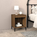 NNEVL Bedside Cabinets 2 pcs Brown Oak 40x35x50 cm