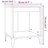 NNEVL Bedside Cabinets 2 pcs Brown Oak 40x35x50 cm