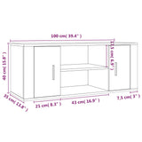NNEVL TV Cabinet White 100x35x40 cm Engineered Wood