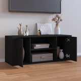 NNEVL TV Cabinet Black 100x35x40 cm Engineered Wood