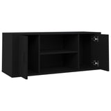 NNEVL TV Cabinet Black 100x35x40 cm Engineered Wood