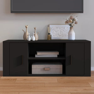 NNEVL TV Cabinet Black 100x35x40 cm Engineered Wood