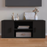 NNEVL TV Cabinet Black 100x35x40 cm Engineered Wood