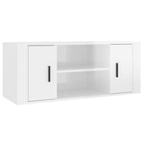 NNEVL TV Cabinet High Gloss White 100x35x40 cm Engineered Wood