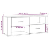 NNEVL TV Cabinet Sonoma Oak 100x35x40 cm Engineered Wood