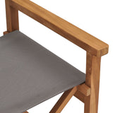 NNEVL Director's Chairs 2 pcs Solid Wood Teak Grey