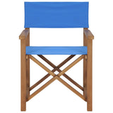 NNEVL Director's Chairs 2 pcs Solid Wood Teak Blue