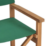 NNEVL Director's Chairs 2 pcs Solid Wood Teak Green