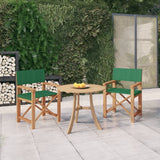 NNEVL Director's Chairs 2 pcs Solid Wood Teak Green