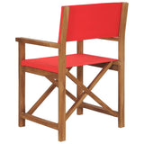 NNEVL Director's Chairs 2 pcs Solid Wood Teak Red
