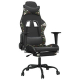 NNEVL Gaming Chair with Footrest Black and Camouflage Faux Leather