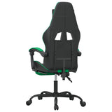 NNEVL Gaming Chair with Footrest Black and Green Faux Leather