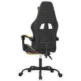 NNEVL Gaming Chair with Footrest Black and Gold Faux Leather