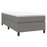 NNEVL Box Spring Bed Frame Dark Grey 107x203 cm King Single Fabric