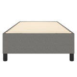 NNEVL Box Spring Bed Frame Dark Grey 107x203 cm King Single Fabric
