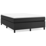NNEVL Box Spring Bed Frame Black 152x203 cm Queen Faux Leather