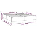 NNEVL Box Spring Bed Frame Black 152x203 cm Queen Faux Leather