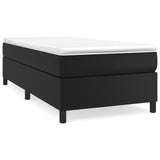 NNEVL Box Spring Bed Frame Black 107x203 cm King Single Faux Leather
