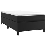 NNEVL Box Spring Bed Frame Black 107x203 cm King Single Faux Leather
