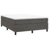 NNEVL Box Spring Bed Frame Dark Grey 137x190 cm Double Velvet