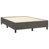 NNEVL Box Spring Bed Frame Dark Grey 137x190 cm Double Velvet