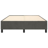 NNEVL Box Spring Bed Frame Dark Grey 137x190 cm Double Velvet