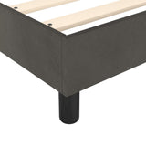 NNEVL Box Spring Bed Frame Dark Grey 137x190 cm Double Velvet
