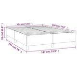 NNEVL Box Spring Bed Frame Dark Grey 137x190 cm Double Velvet
