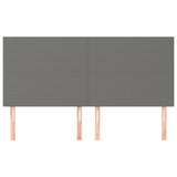 NNEVL Headboards 4 pcs Dark Grey 80x5x78/88 cm Fabric