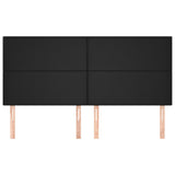 NNEVL Headboards 4 pcs Black 80x5x78/88 cm Faux Leather