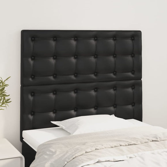 NNEVL Headboards 2 pcs Black 80x5x78/88 cm Faux Leather