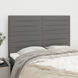 NNEVL Headboards 4 pcs Dark Grey 72x5x78/88 cm Fabric