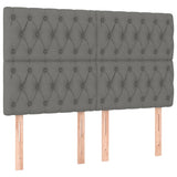 NNEVL Headboards 4 pcs Dark Grey 72x7x78/88 cm Fabric