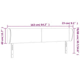 NNEVL Headboard with Ears Black 163x23x78/88 cm Faux Leather