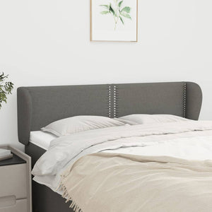 NNEVL Headboard with Ears Dark Grey 147x23x78/88 cm Fabric