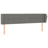 NNEVL Headboard with Ears Dark Grey 163x23x78/88 cm Fabric
