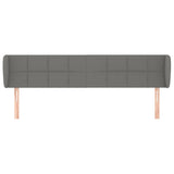 NNEVL Headboard with Ears Dark Grey 163x23x78/88 cm Fabric