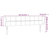 NNEVL Headboard with Ears Dark Grey 163x23x78/88 cm Fabric