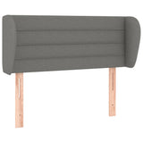 NNEVL Headboard with Ears Dark Grey 103x23x78/88 cm Fabric