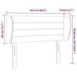 NNEVL Headboard with Ears Dark Grey 103x23x78/88 cm Fabric