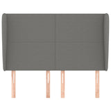 NNEVL Headboard with Ears Dark Grey 147x23x118/128 cm Fabric