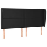NNEVL Headboard with Ears Black 163x23x118/128 cm Faux Leather