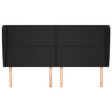 NNEVL Headboard with Ears Black 163x23x118/128 cm Faux Leather