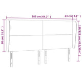 NNEVL Headboard with Ears Black 163x23x118/128 cm Faux Leather