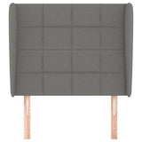 NNEVL Headboard with Ears Dark Grey 83x23x118/128 cm Fabric